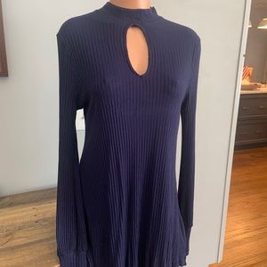 Free People Navy Copa Banana Puff Sleeve Tunic xs  Labor Day sale